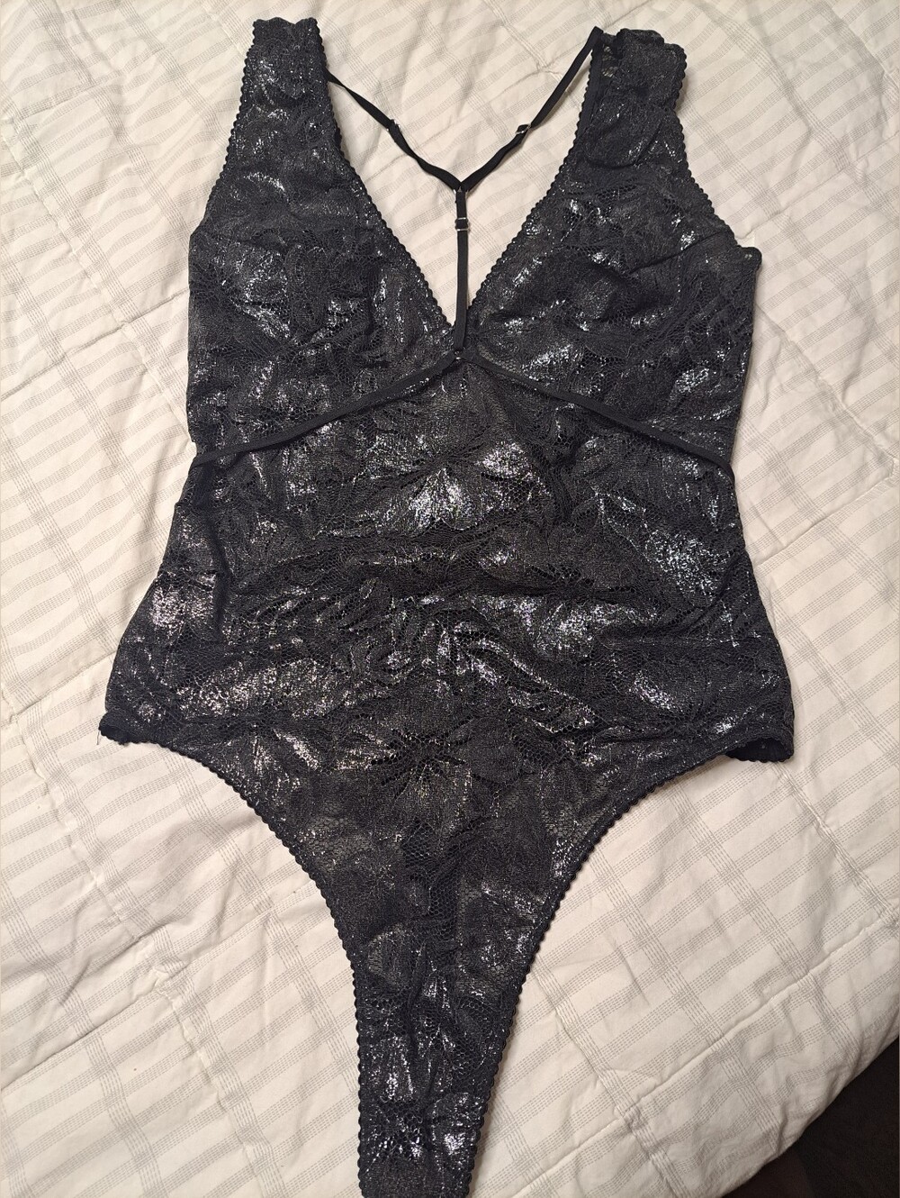 Victoria Secret Black Lace V-Neck Women’s Bodysuit
